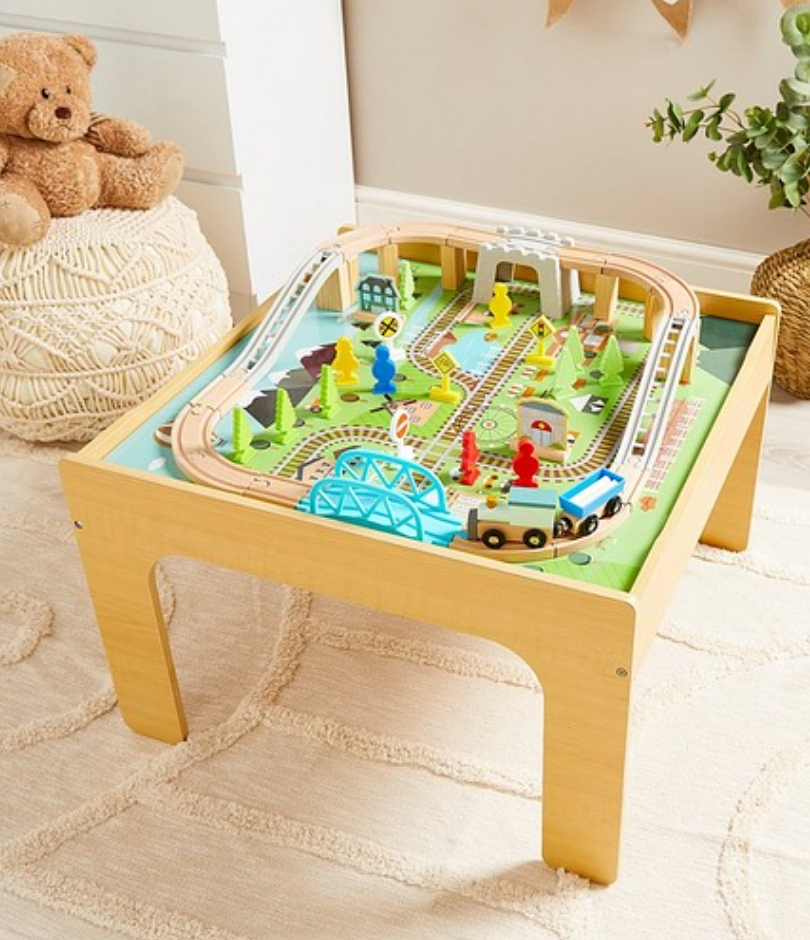 50 piece hotsell wooden train set