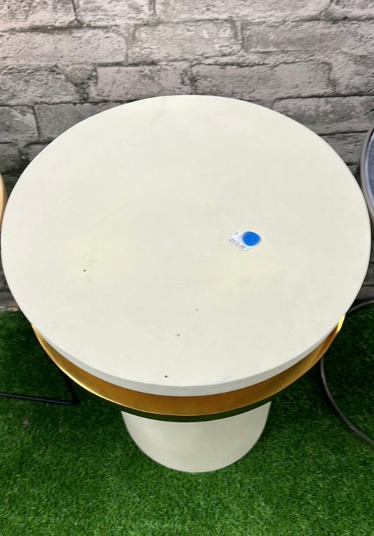 White and Gold Stool