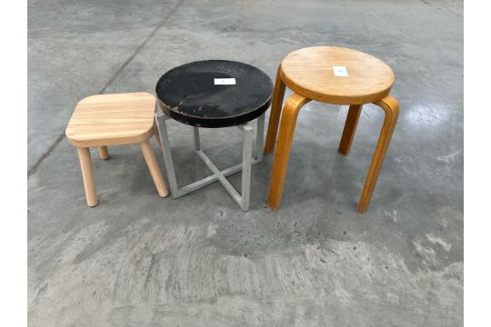 Wooden Stools x3