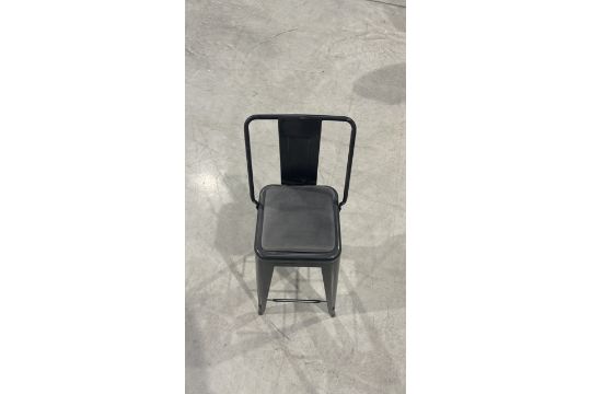 Charcoal Metal Bar Stool