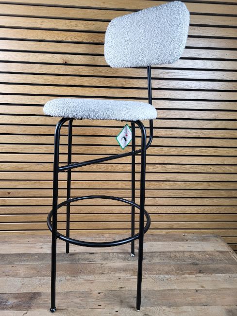 Liang & Emiel Seclus Bar Stool With Boucle Sand Upholstery