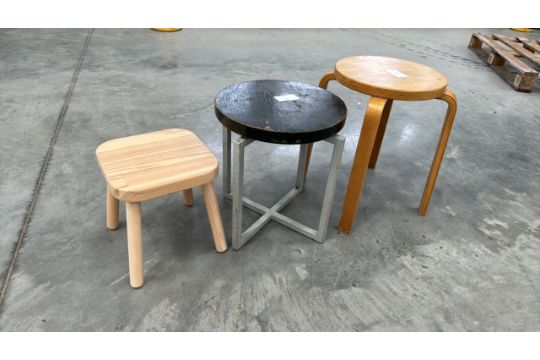 Wooden Stools x3