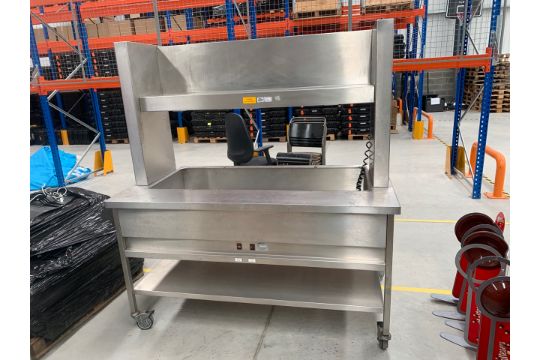 Mobile Stainless Steel Four Well Bain Marie