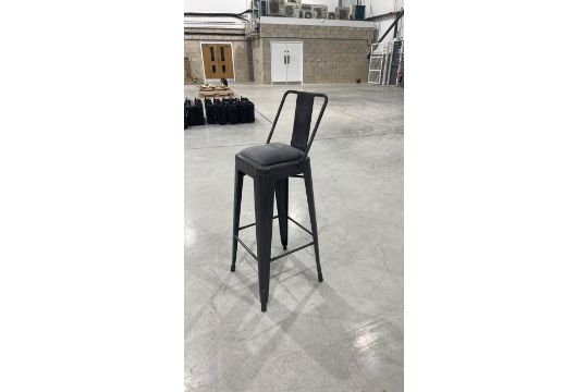 Charcoal Metal Bar Stool