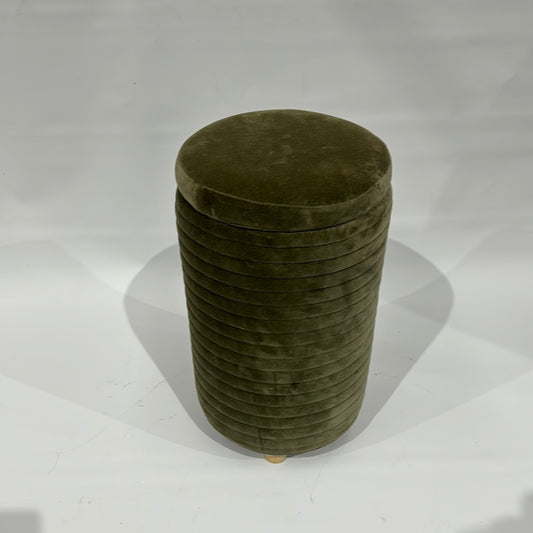 Olive Felt Fabric Stool