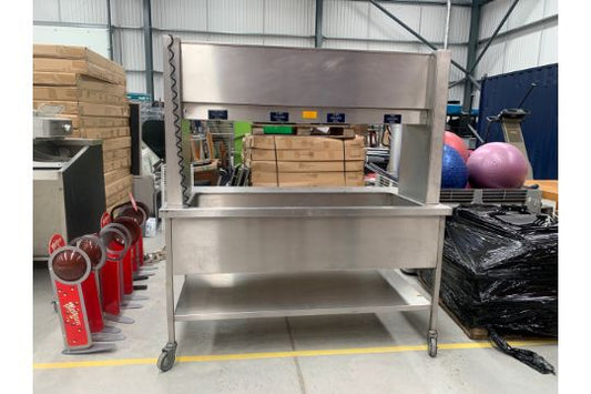 Mobile Stainless Steel Four Well Bain Marie